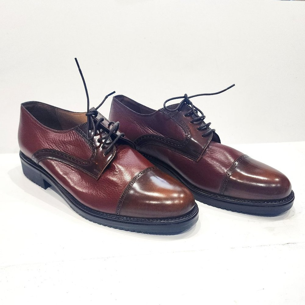 Caporicci Men's Dress Shoes Cervo Cuoio Gomma Roma Size 13 Made In ITALY